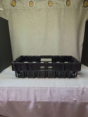 Vintage Coke Coca Cola Collectable Blask Plastic Tray Drink Crate 18 1/2x 12 1/2